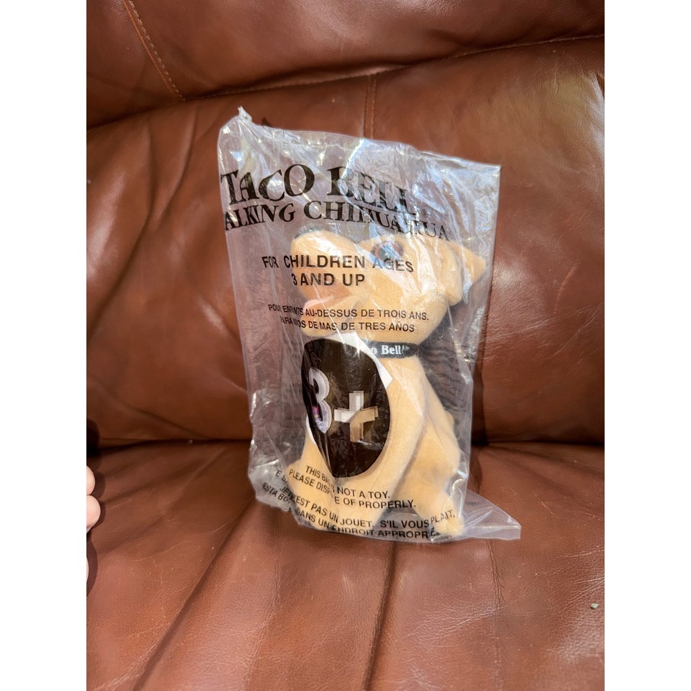 Vintage Taco Bell Talking Chihuahua Plush Toy Sealed New 1990s Applause Mascot